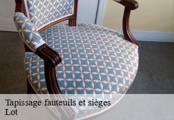 Tapissage fauteuils et sièges 46 Lot  TAPISSIER 46