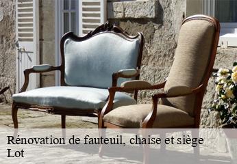Rénovation de fauteuil, chaise et siège 46 Lot  TAPISSIER 46