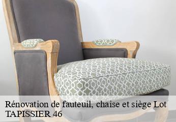 Rénovation de fauteuil, chaise et siège 46 Lot  TAPISSIER 46