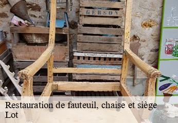 Restauration de fauteuil, chaise et siège 46 Lot  TAPISSIER 46