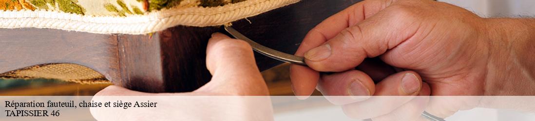 Réparation fauteuil, chaise et siège  assier-46320 TAPISSIER 46