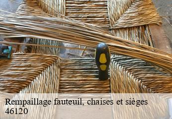 Rempaillage fauteuil, chaises et sièges  le-bourg-46120 TAPISSIER 46