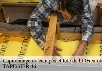 Capitonnage de canapés et tête de lit  grealou-46160 TAPISSIER 46